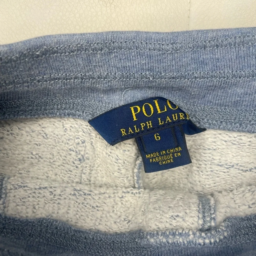 Ralph Lauren Blue Joggers with Pink Logo